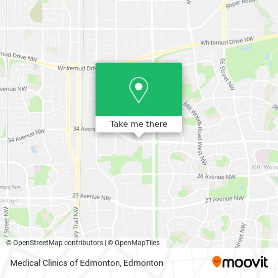 Medical Clinics of Edmonton map