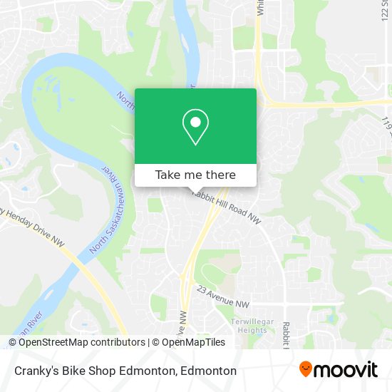 Cranky's Bike Shop Edmonton map