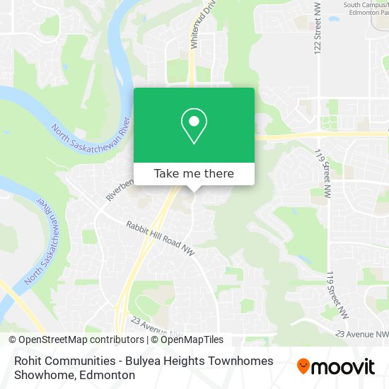 Rohit Communities - Bulyea Heights Townhomes Showhome map