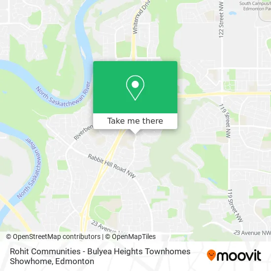 Rohit Communities - Bulyea Heights Townhomes Showhome map