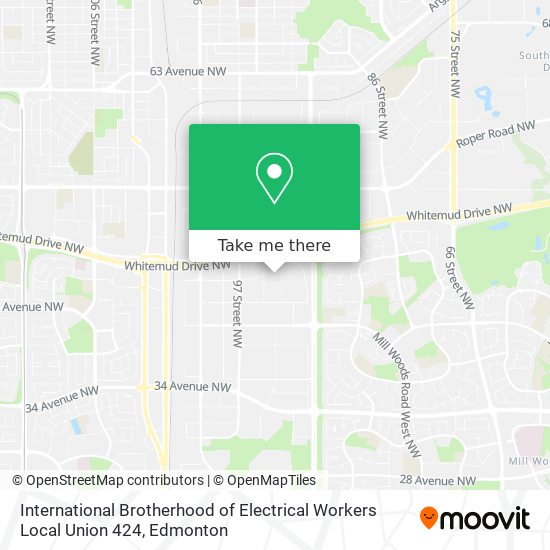 International Brotherhood of Electrical Workers Local Union 424 map
