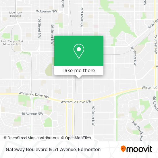 Gateway Boulevard & 51 Avenue map