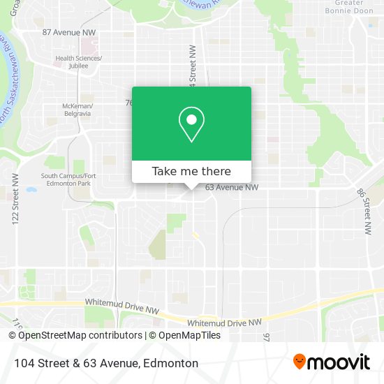 104 Street & 63 Avenue map