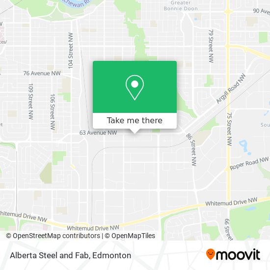 Alberta Steel and Fab map