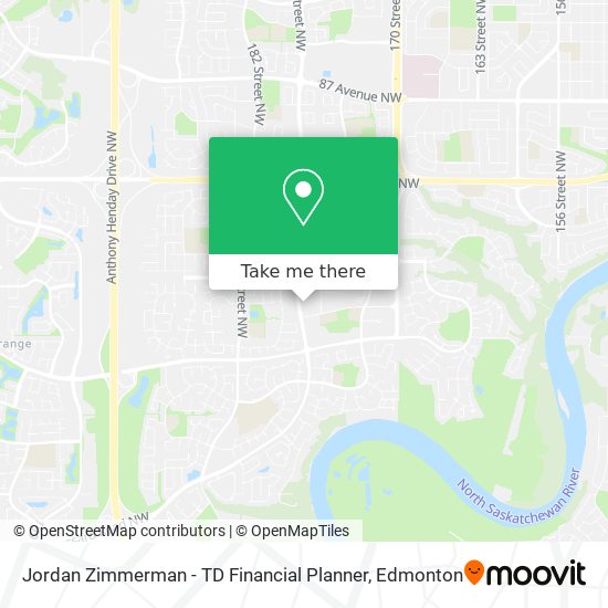 Jordan Zimmerman - TD Financial Planner map