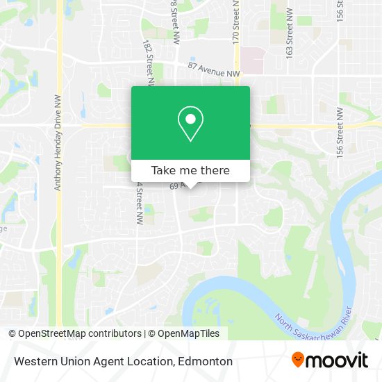 Western Union Agent Location map