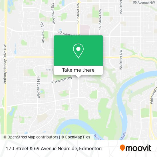 170 Street & 69 Avenue Nearside map