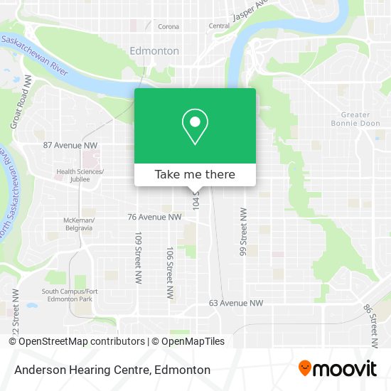 Anderson Hearing Centre map