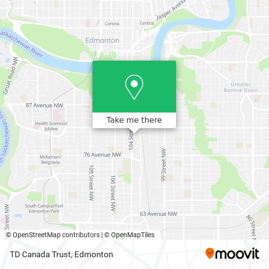 TD Canada Trust map