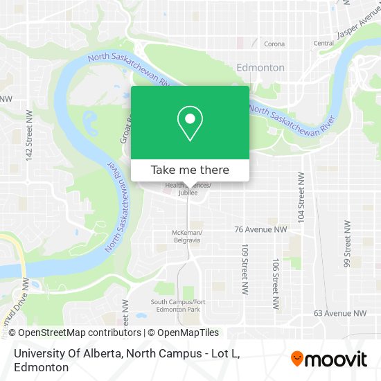 University Of Alberta, North Campus - Lot L map