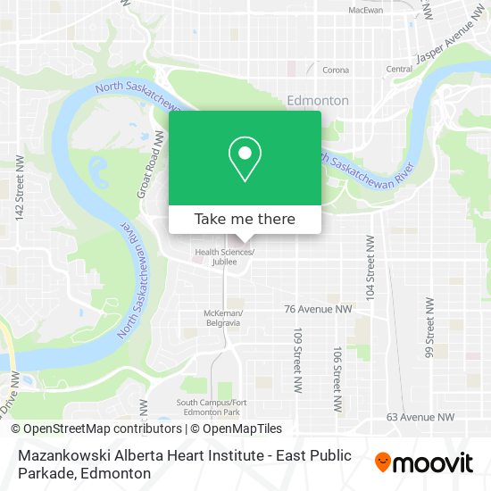 Mazankowski Alberta Heart Institute - East Public Parkade plan