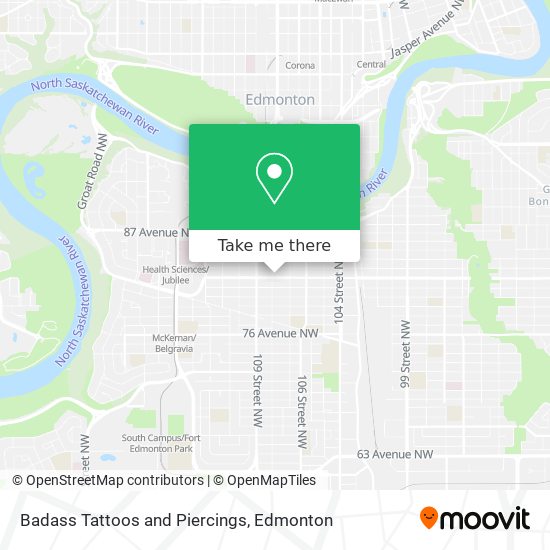 Badass Tattoos and Piercings map