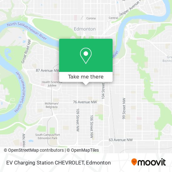 EV Charging Station CHEVROLET map