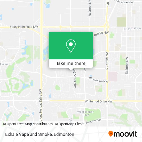 Exhale Vape and Smoke map