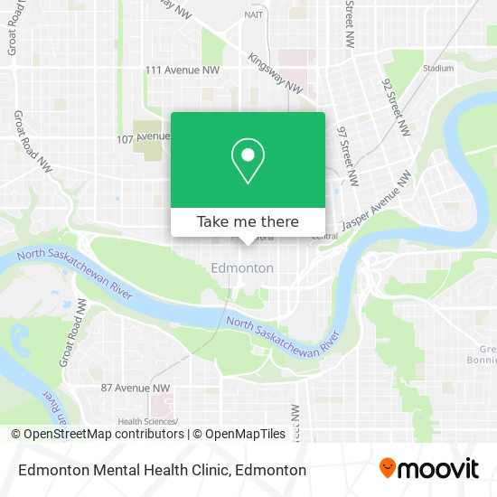 Edmonton Mental Health Clinic map