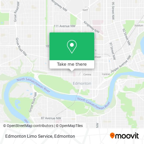 Edmonton Limo Service map