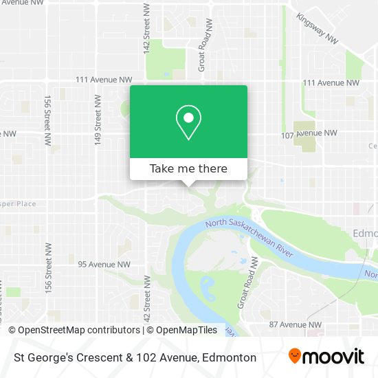 St George's Crescent & 102 Avenue map