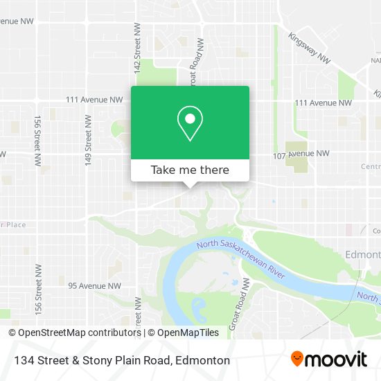 134 Street & Stony Plain Road map