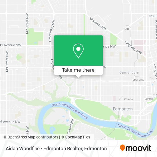 Aidan Woodfine - Edmonton Realtor map