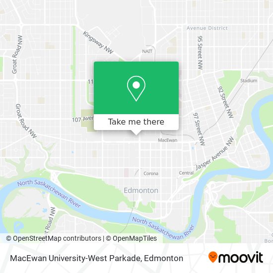 MacEwan University-West Parkade map