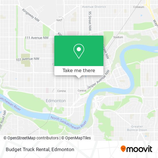 Budget Truck Rental map