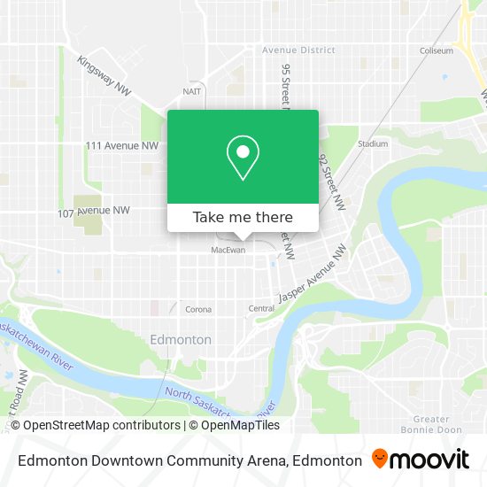 Edmonton Downtown Community Arena map