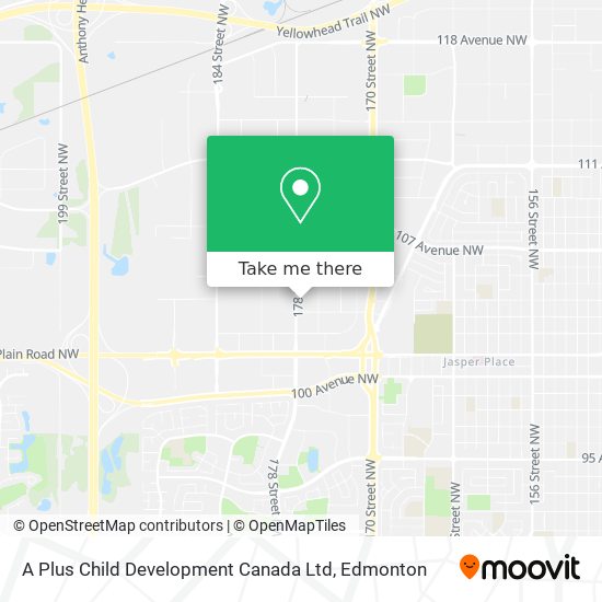 A Plus Child Development Canada Ltd map