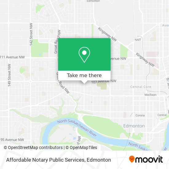 Affordable Notary Public Services map