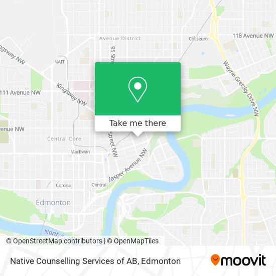 Native Counselling Services of AB map