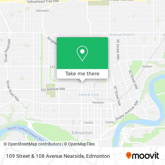 109 Street & 108 Avenue Nearside map