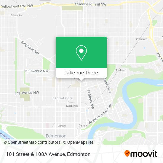 101 Street & 108A Avenue map