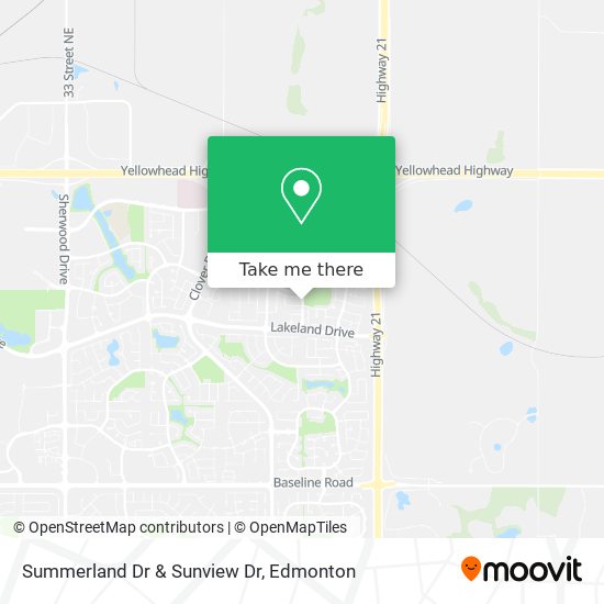 Summerland Dr & Sunview Dr map