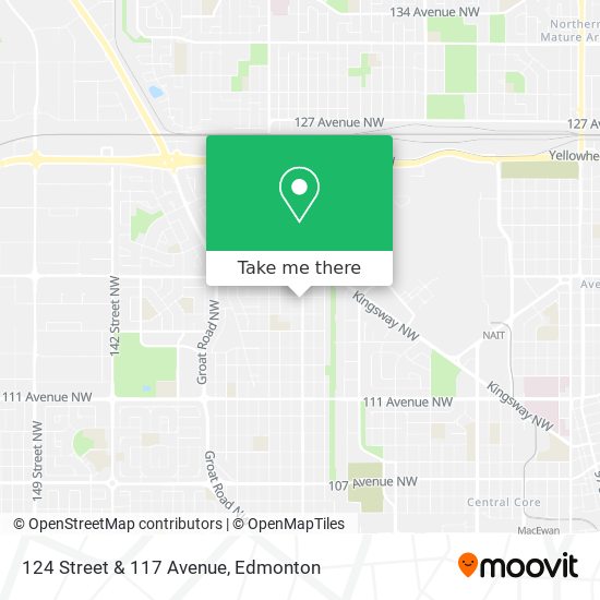 124 Street & 117 Avenue map