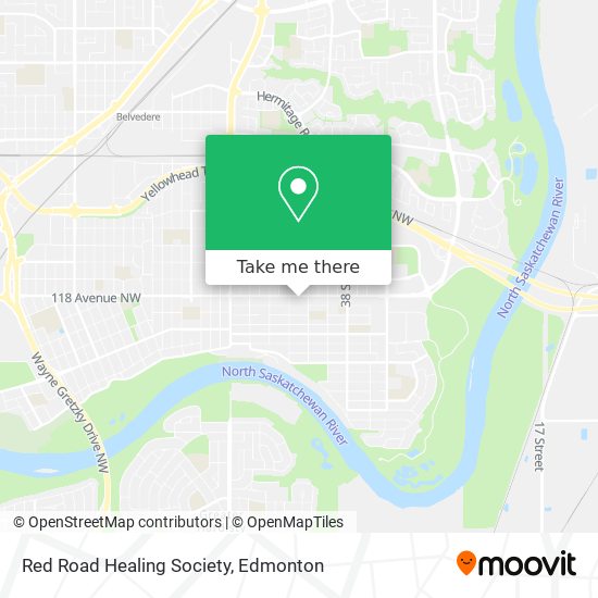 Red Road Healing Society map