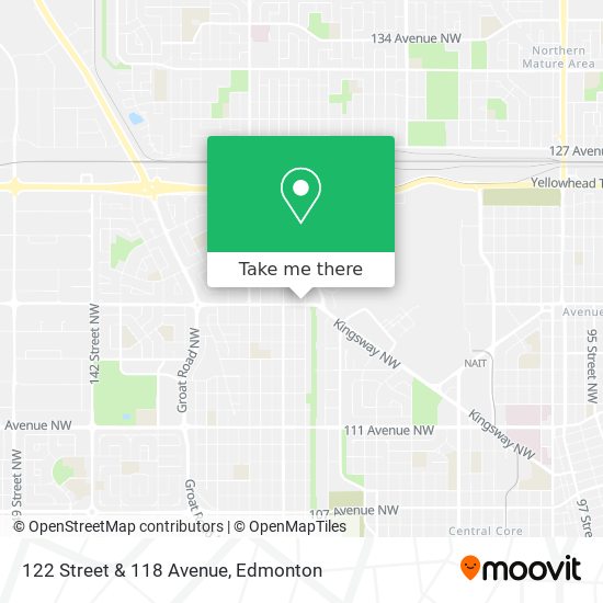 122 Street & 118 Avenue map