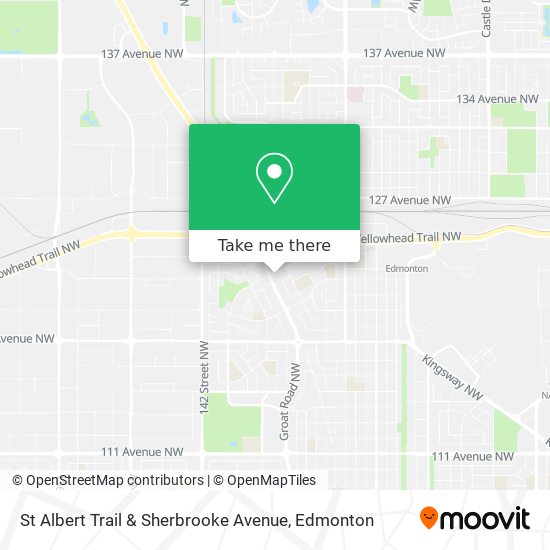 St Albert Trail & Sherbrooke Avenue map