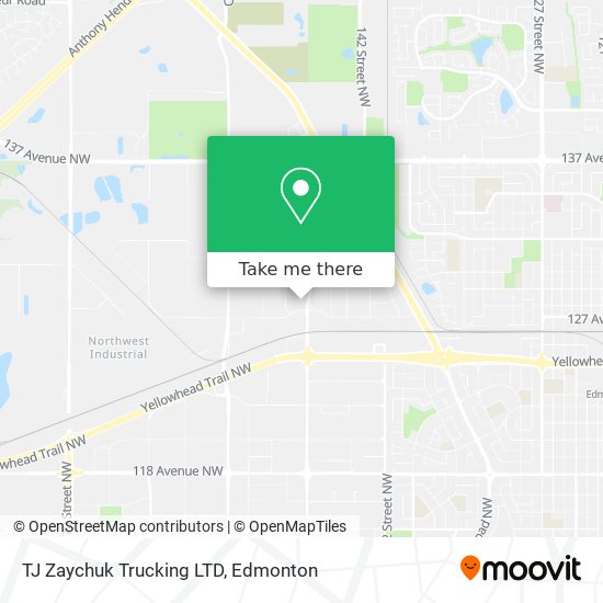 TJ Zaychuk Trucking LTD map