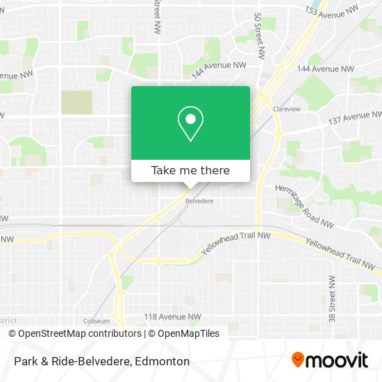 Park & Ride-Belvedere map
