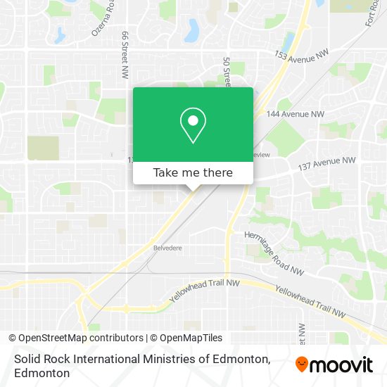 Solid Rock International Ministries of Edmonton map