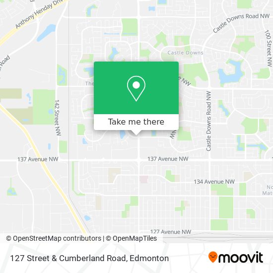 127 Street & Cumberland Road map