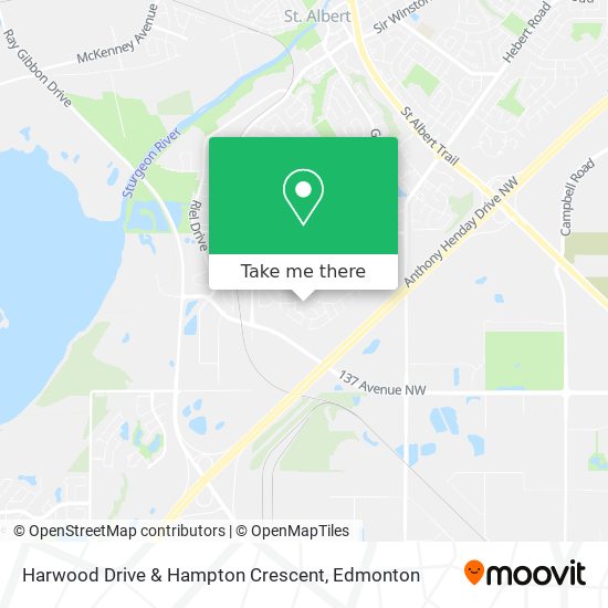 Harwood Drive & Hampton Crescent map