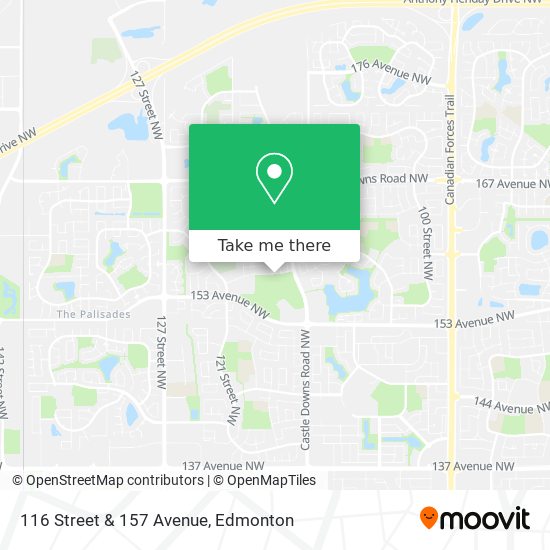 116 Street & 157 Avenue map
