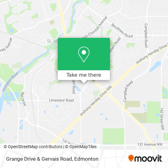 Grange Drive & Gervais Road map