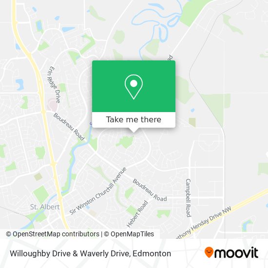 Willoughby Drive & Waverly Drive map