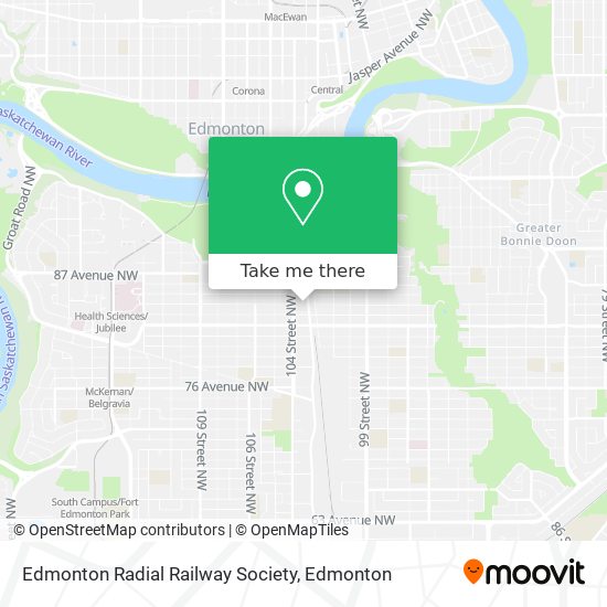 Edmonton Radial Railway Society map