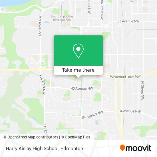 Harry Ainlay High School map
