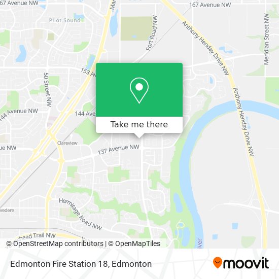 Edmonton Fire Station 18 map