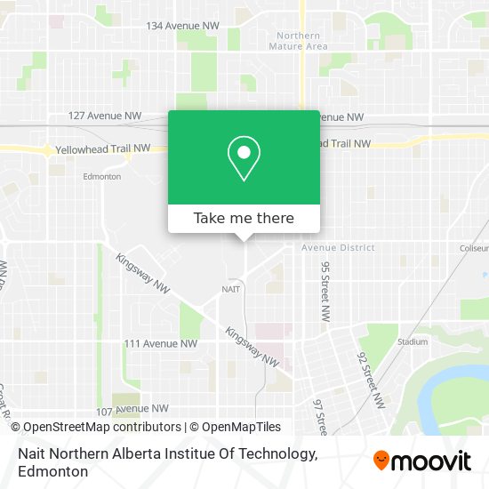 Nait Northern Alberta Institue Of Technology map