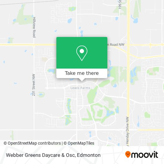 Webber Greens Daycare & Osc map