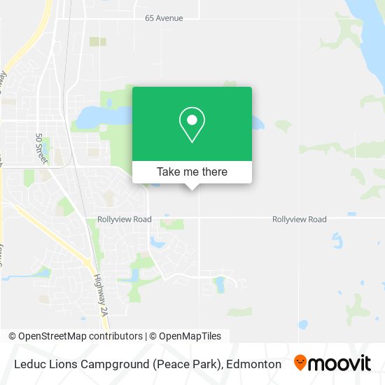 Leduc Lions Campground (Peace Park) map